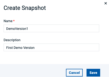 Create Snapshot dialog