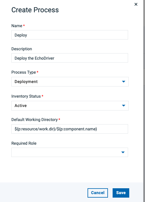 Component Process - Dialog