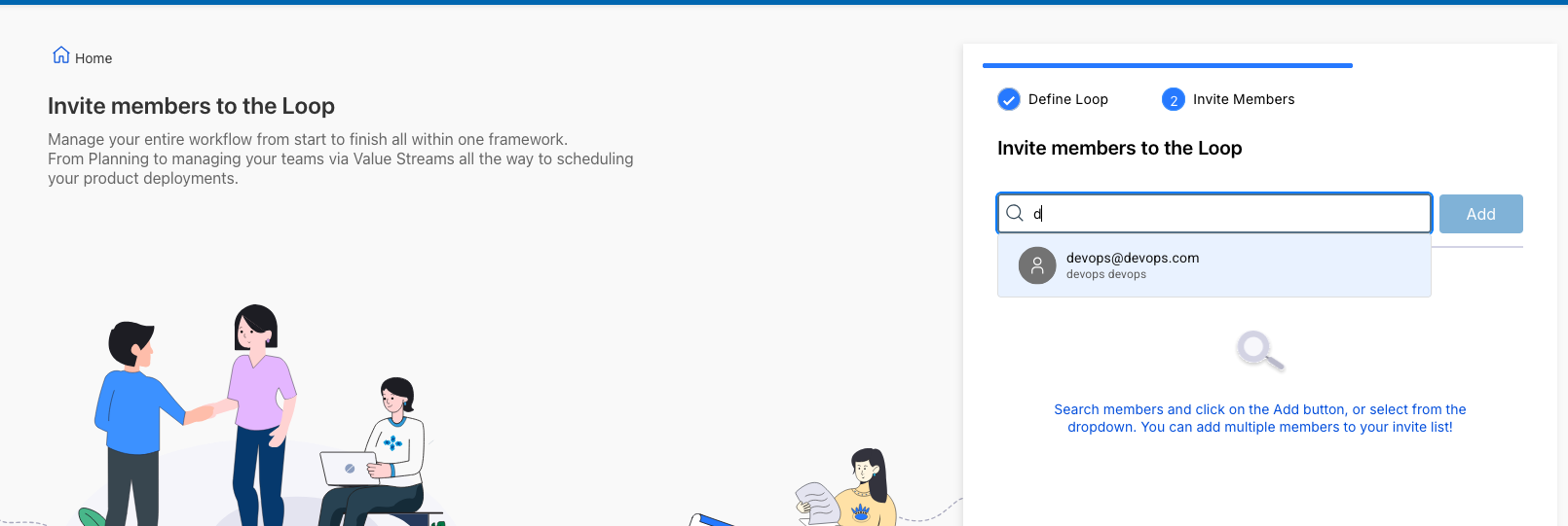 Loops - Create New - search Member