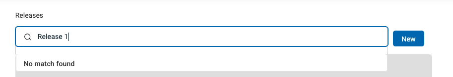 Project - Releases - New button