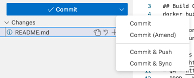 Commit menue