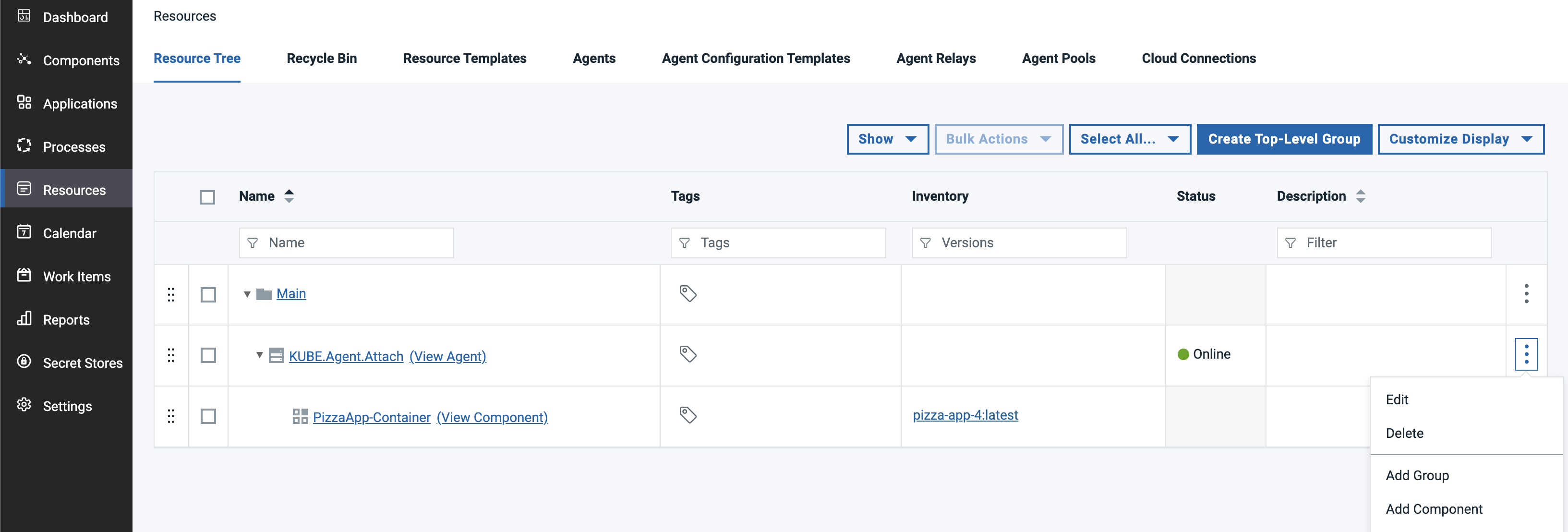 Add Component Page