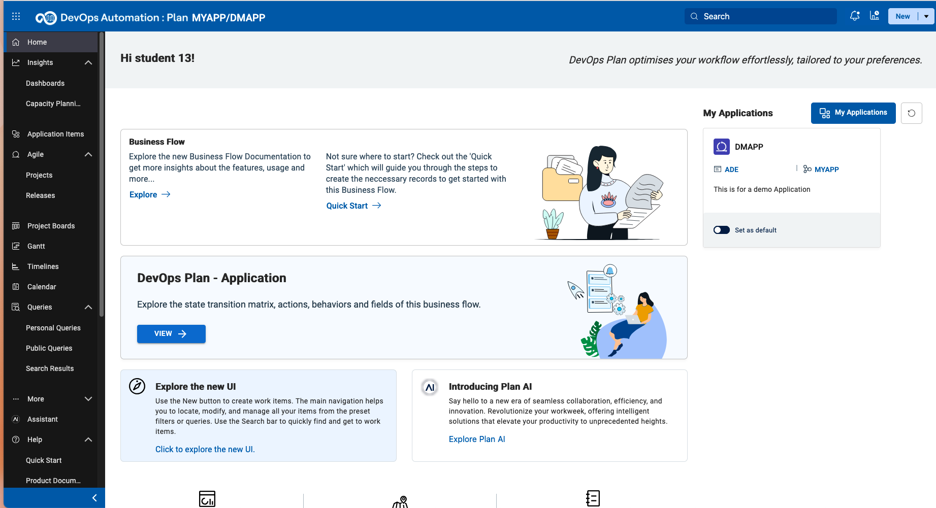 Plan Home page