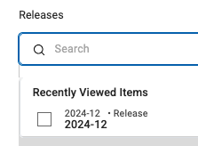 Select Releases to attach to project
