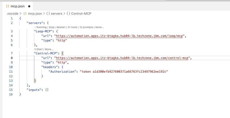 Updated mcp.json