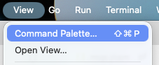 VSCode View Command Palette