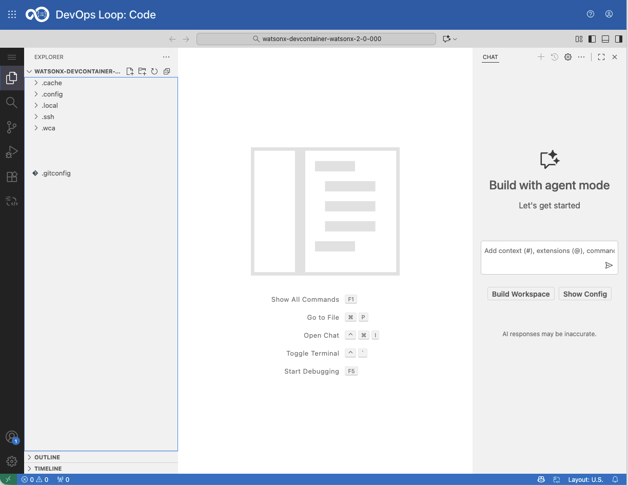 Code is shown for WatsonX