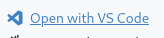 open with vscode
