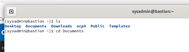 CD into Documents folder