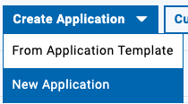Select New App from Menu