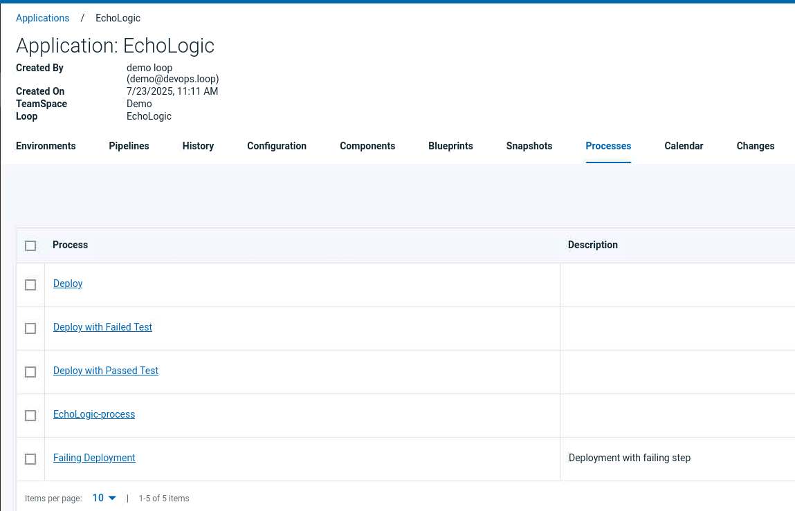 Application Processes