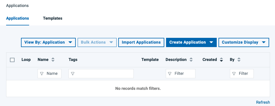 Empty Applications View