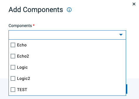 Select Components to add