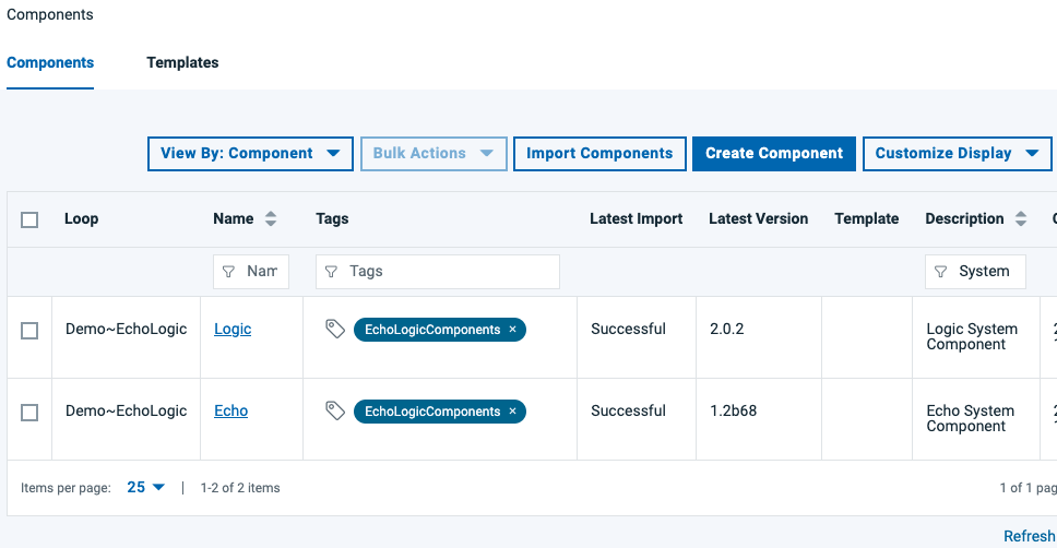 Components View