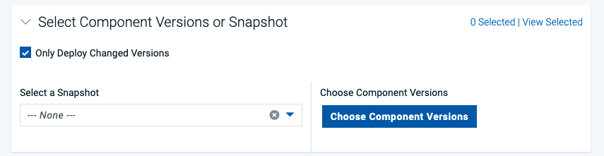 Run Process Dialog - Select Version Or Snapshot