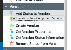 Process Designer - sidebar add version status