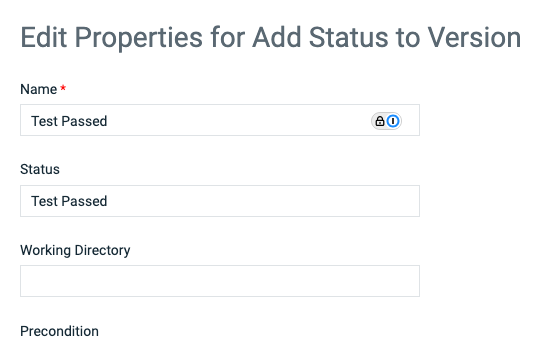 process designer - add version status properites