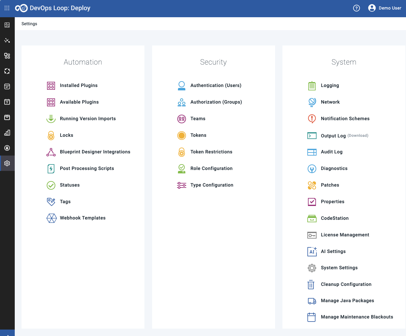 System Settings View