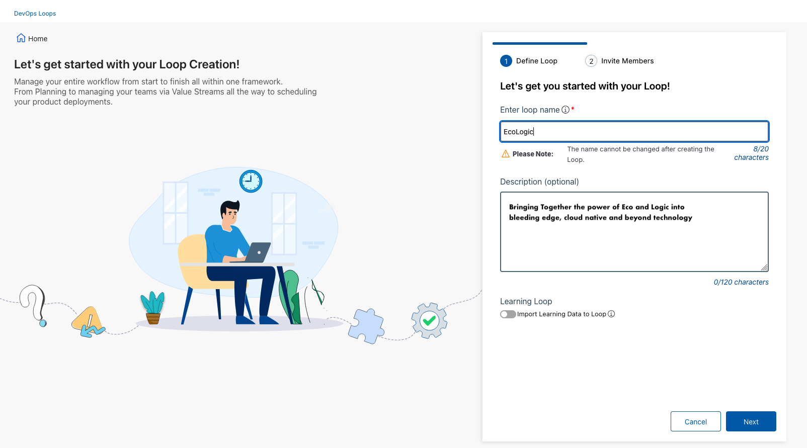 Loops - Create New - Dialog