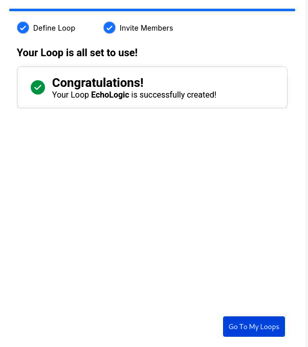Loops - Create New - creation successfull
