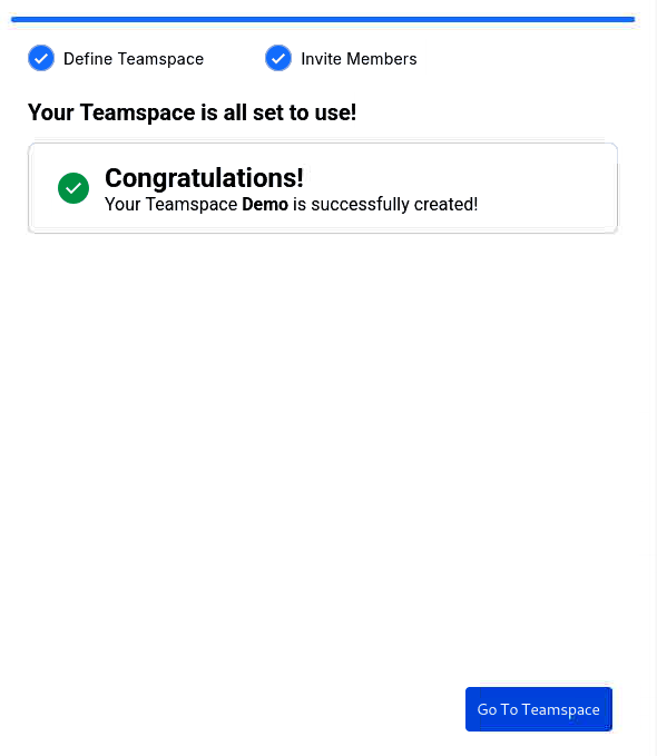 TS - creation successfull
