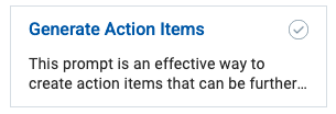 Generate Action Items