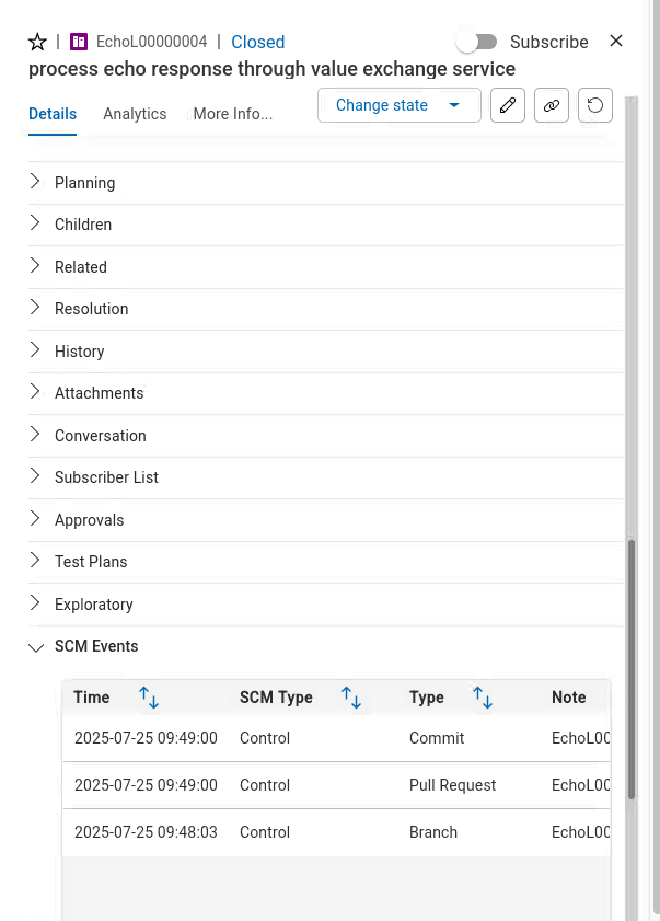 PLAN - Show Control/Git Commit Link
