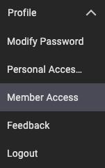 Sidebar Profile Member Access