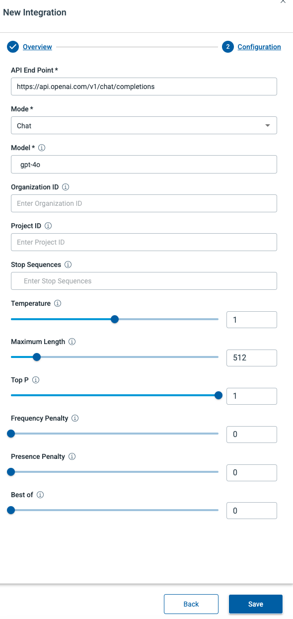 New Integration Dialog 2