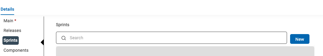 Create new Sprint button
