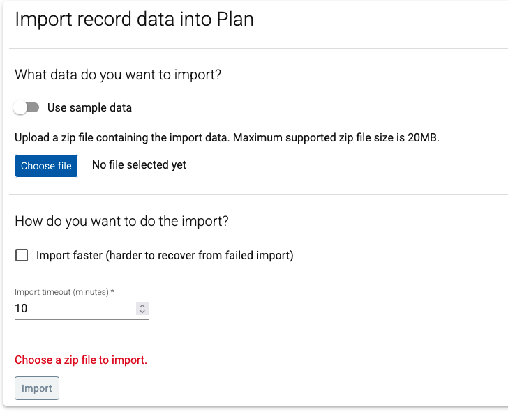 Import Dialog